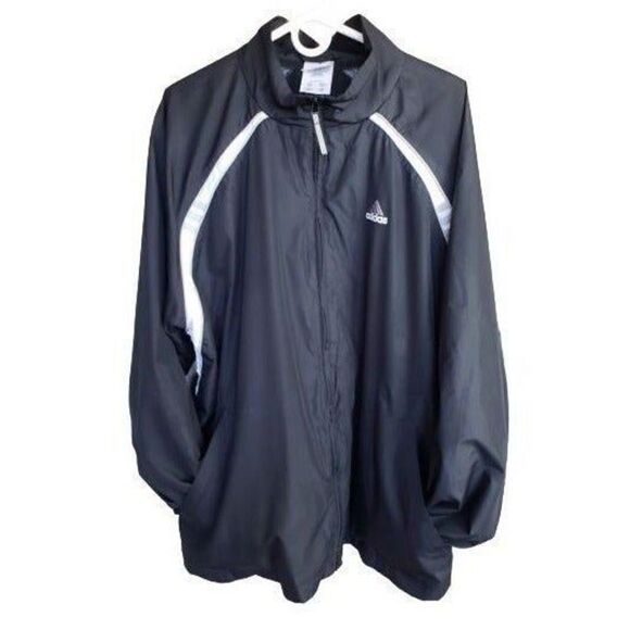 Adidas Men's Jacket Lightweight Full zip Sports Jacket Black XL - Picture 1 of 5
